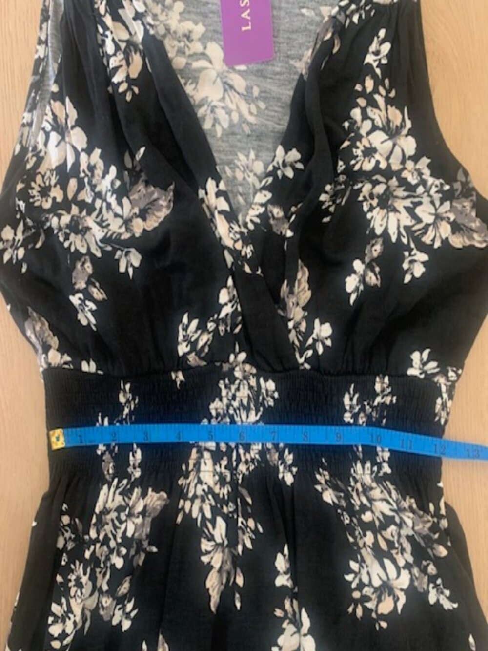LASCANA NWT Black & White Floral Maxi Dress Size 8 Boho Resort - Picture 8 of 10